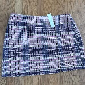 Top shop skirt pink plaid size 18 NwT